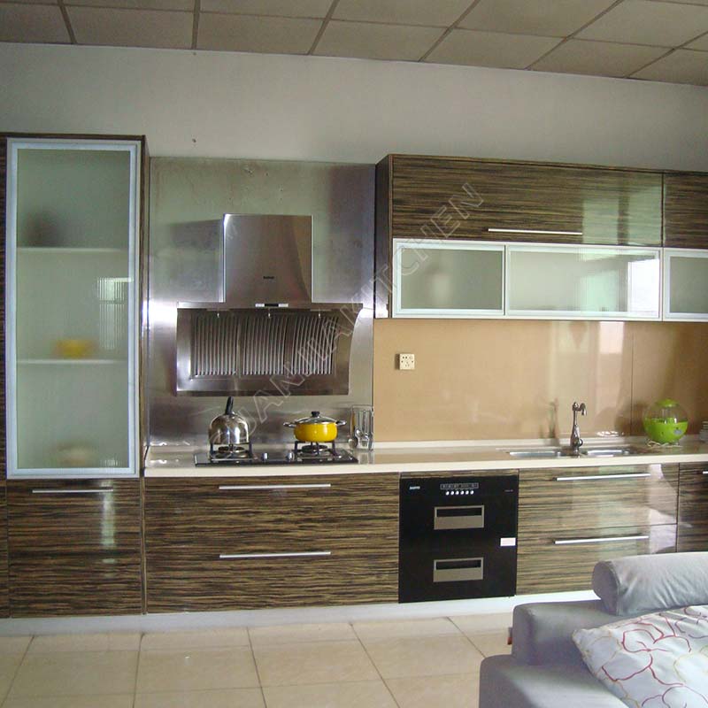 Engineered Wood Veneer Kitchen Cabinets
