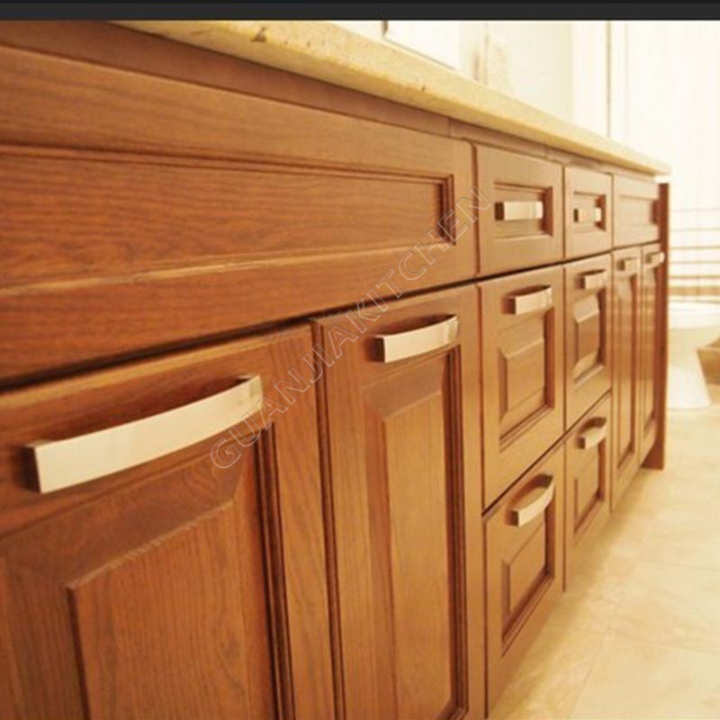 Red Oak vanity cabinets