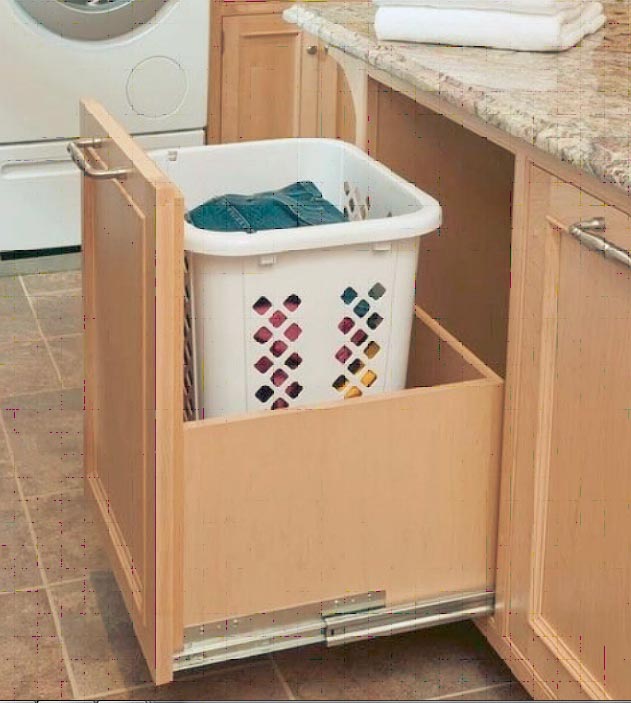 pull out laundry drawer cabinets 