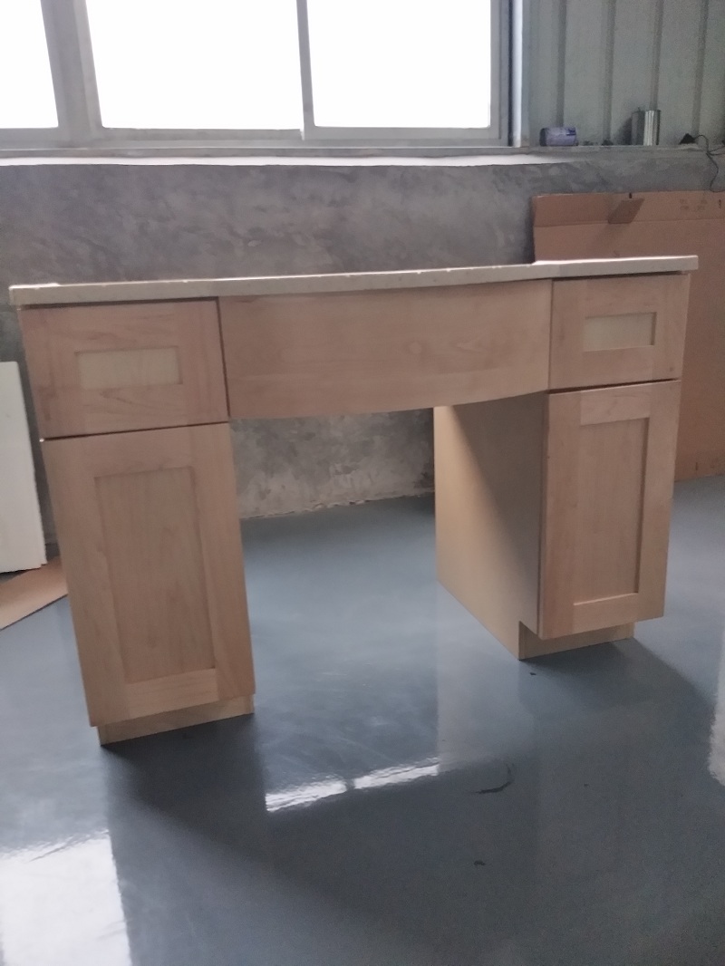 Natural maple solid wood vanity 