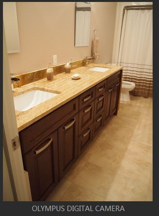 Red oak solid wood bathroom cabinets